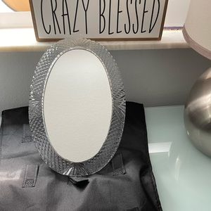 Crystal Vanity Mirror Tray-Vintage- Perfume, Jewelry or Centerpiece decorations